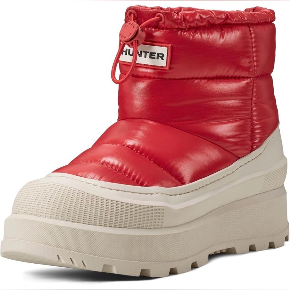 Hunter AMBLE RED PLATFORM INSULATED BOOTS US 9 $190 - Picture 1 of 9